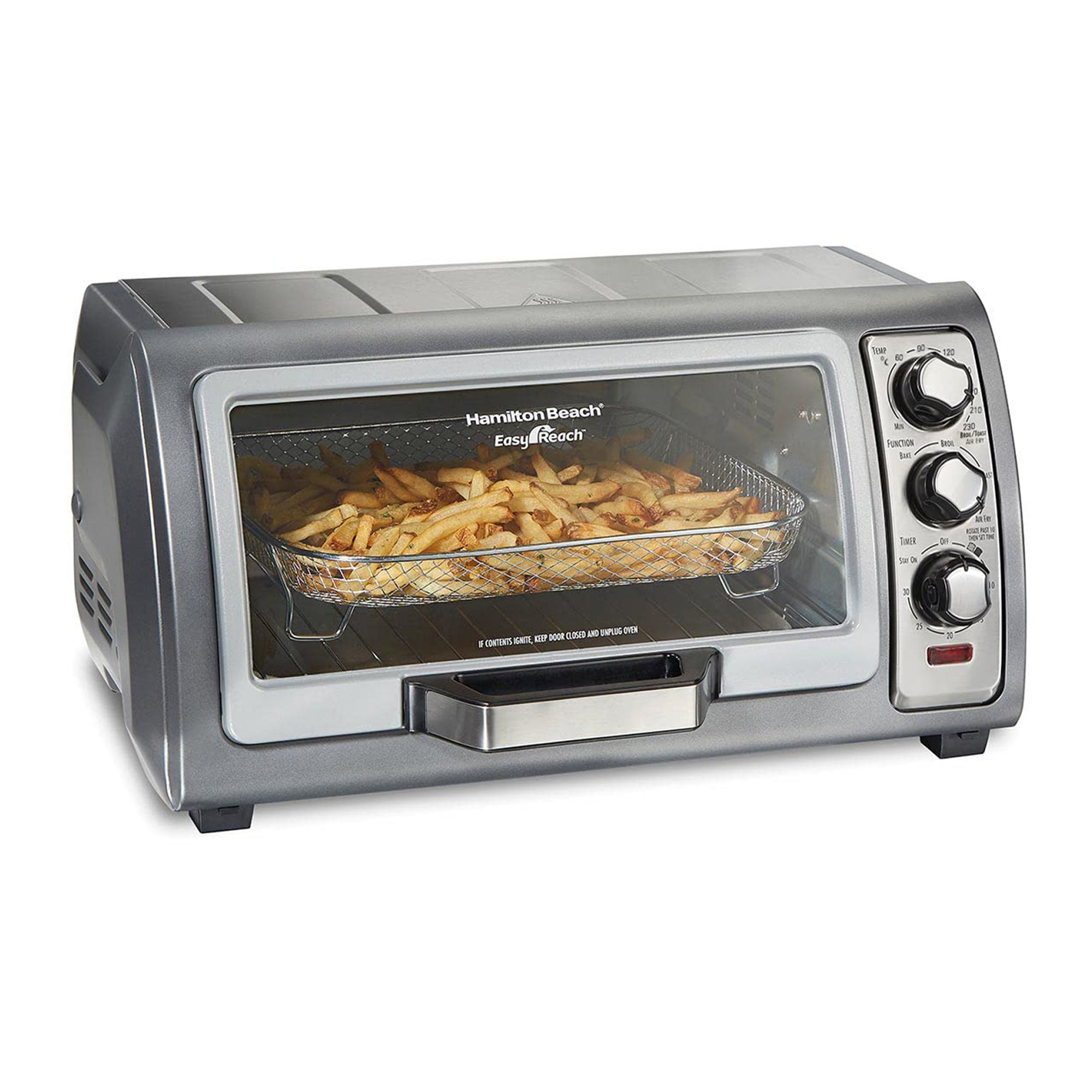 Air fryer with OTG, 16L Capacity, 6 in 1 – Air fryer, Bake, Broil, Toast, Grill, Dehydrate (Stainless Steel, 1400W) 360 Degree Rapid Heat Circulation, Monitor Your Cooking