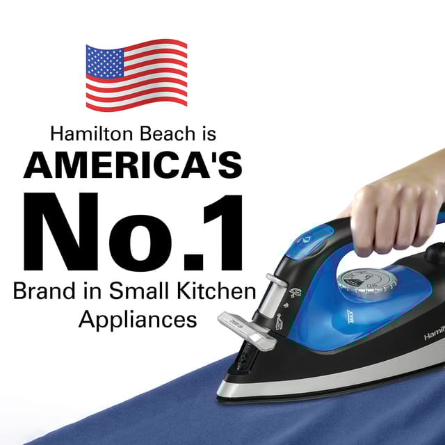 3-in-1 Steam Iron for Clothes, Garment Steamer with 5 Fabric Settings, Steam Iron, Easy Glide Nonstick Soleplate, Iron Press, Steamer for Clothes, Travel Iron, Iron Box with Steamer