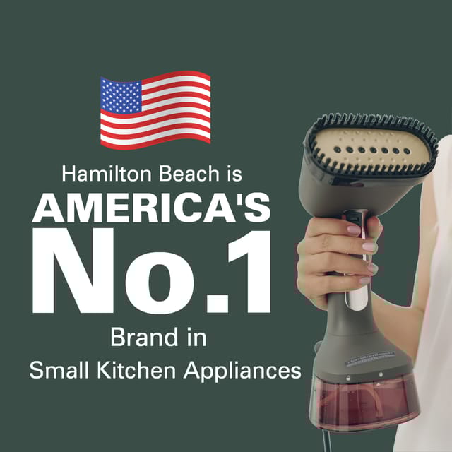 Professional Garment Steamer, Steam Iron for Clothes, 1740Watt Fast Heat Up, Turbo Steam Mode, Detachable Fabric Brush, Large 300ml Water Tank, Ergonomic Handle, 2m Cord, Red