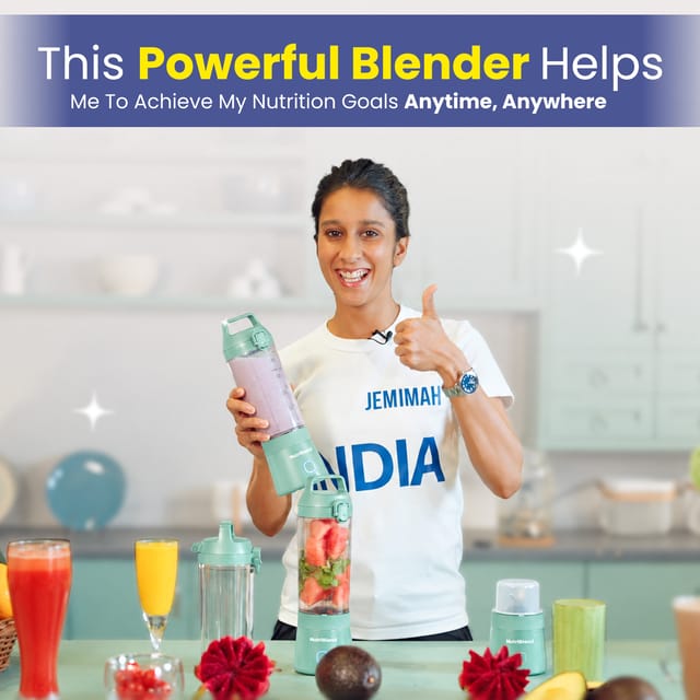 Hamilton Beach Portable Blender, 500ml BPA Free Jar, Blender for Smoothies (aqua)