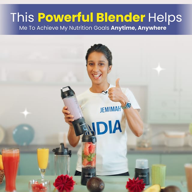 Hamilton Beach Portable Blender, 500ml BPA Free Jar, Blender for Smoothies (Black)